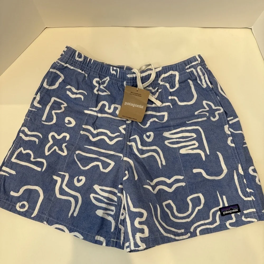 NWT Patagonia Kids Funhogger Swim trunks W/Pockets & Backsnap Pocket Sz XL